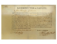 Benjamin Franklin Revolutionary War-Dated Military Appointment Signed as President of the Committee of Safety -- With PSA/DNA COA